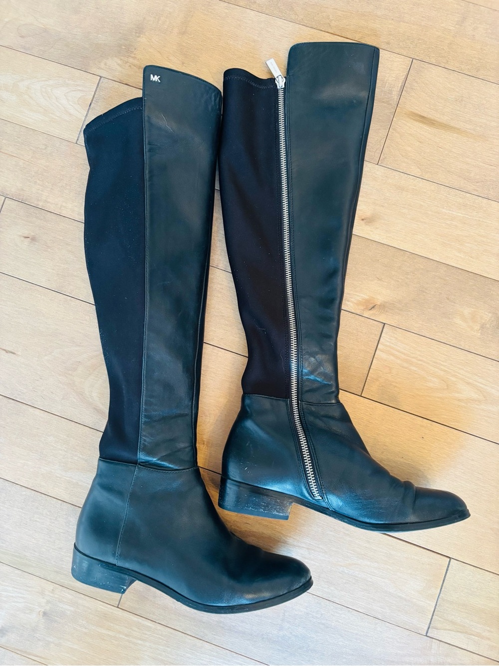 Michael Kors Black bromley Leather Knee-High Riding Boots